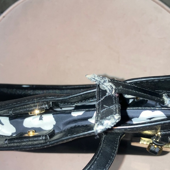 Marc Jacobs Black Leather Tote with Gold Accents - Picture 8 of 9